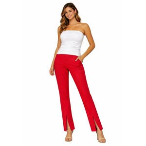 Red / Maroon High Waisted Pants w/ Front Slit Hem – Women’s Size 6
